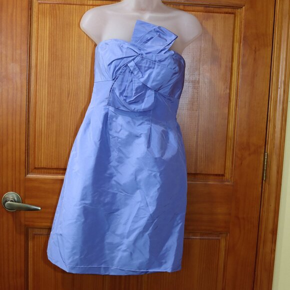 J.Crew Blue Floral Sleeveless Silk Formal Dress Prom Wedding Special Occasion 2 - Picture 1 of 11